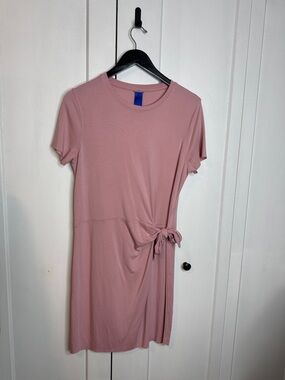 Kit and Ace Dusty Rose Short-Sleeve Tie-Waist Mini Dress